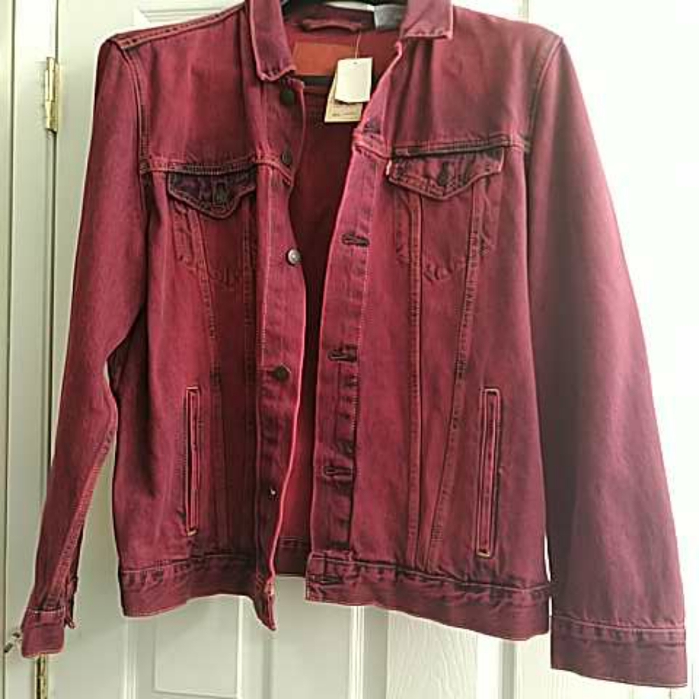 Pink Neon Overdyed Levi's Jean Jacket NWT XXL